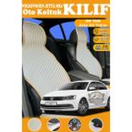 STS Oto Aksesuar Volkswagen Jettaa MK6UYUMLU Bej Prestij Serisi Dokuma Kumaş Oto Koltuk Kılıfı Ön Tam Arka Alt