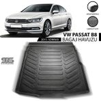 STS Oto Aksesuar Volkswagen Passat B8 Bagaj Havuzu 2015 Sonrası Havuzlu Bagaj Paspası - Karbon