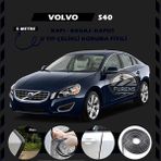 STS Oto Aksesuar Volvo S40 Oto Araç Kapı Koruma Fitili 5metre Parlak Siyah Renk