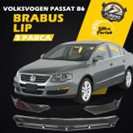 STS Oto Aksesuar Vw Passat B6 2005-2010 Uyumlu Brabus Ön Lip 3 Parça Kanatlı Lip