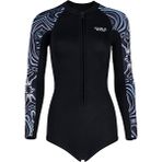 Stshop Kadın Shorty Wetsuit Neopren Su Geçirmez Ön Mayo Xl (Yurt Dışından) - Siyah