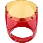 Stshop Retro Cafe Racer Red Için Motosiklet Far Kaplama Ekran Kapağı (Yurt Dışından) - Kırmızı