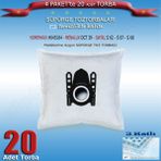 STT Homemaxx HX45104 - Menalux DCT 39 - Swirl S 62 - S 67 - S 68 Uygun 20 Adet Süpürge Toz Torbası
