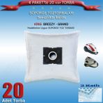STT King Breezy - Grand Uygun 20 Adet Süpürge Toz Torbası