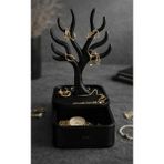 Studio Aslan Design 3D Baskı Premium Takı Standı & Organizer | Çekmeceli Ağaç Tasarım Takılık - Siyah