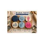 StudioAslanDesign 6’lı Baba Temalı Şeker Hamuru Kalıp Seti | Babalar Günü Fondant Baskı Mührü ve Kurabiye Kalıbı Seti