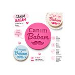 StudioAslanDesign Canım Babam Şeker Hamuru & Kurabiye Kalıbı – Canım Babam Fondant Baskı Mührü