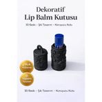 StudioAslanDesign Dekoratif Lip Balm Kutusu | 3D Baskı PLA | Taşınabilir Lip Balm Kutusu | Çanta Aksesuarı