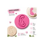 StudioAslanDesign Hamile Kadın Şeker Hamuru Kalıbı | PLA Fondant Baskı Damgası | Pasta ve Kurabiye Süsleme Kalıbı