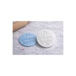 StudioAslanDesign Welcome Baby Yazılı Şeker Hamuru Kalıbı 7 cm – Kurabiye, Pasta, Fondan Baskı Kalıbı | Bebek Temalı