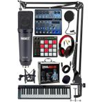 Stüdyo Ekipmanları Midi Live Paket-6 Ses Kartlı Mikser Midi Klavye CX2 Mikrofon Kulaklık Pad Controller