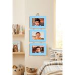 Studyo Plus 3'lü Ipli Ahşap Fotoğraf Çerçevesi – Çocuk & Bebek Odası Duvar Dekoru – 10X15 cm Yatay