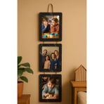 Studyo Plus Ahşap 3’lü Ipli 15X21 cm Fotoğraf Çerçevesi Siyah Renk
