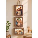 Studyo Plus İzmir Ahşap 3’lü İpli 15x21 cm Fotoğraf çerçevesi Kemençe renk