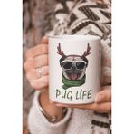 Stüdyo SM Vektörel Çizim Pug Life Köpek Logo Baskılı Kupa Bardak