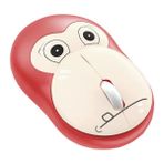 Studz M7 Monkey Sevimli Sessiz Maymun Kablosuz Mouse - Bordo