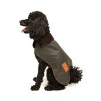 Stuf&Co Köpek Montu, Su ve Rüzgar Geçirmez, İthal Waxed Cotton Kumaştan Üretilmiş (Yeşil, Medium)