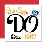 Stuff4 66. yıl dönümü için karı koca kartı – We Still Do Since 1957 – I Love You hediyeleri, partner için 66. evlilik yıl dönümü tebrik kartları, 66. yıl dönümü için 145 mm büyüklüğünde tebrik kartları