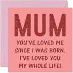 Stuff4 Anneler için eğlenceli doğum günü kartları – Loved You Since I was Born – Happy Birthday kartı, oğul, kız, anne, doğum günü hediyesi, 145 mm x 145 mm, şaka, anneler günü, tebrik kartı, anne için