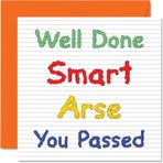 Stuff4 Eğlenceli tebrik kartları – Well Done You Passed – Proud of You kartı tebrik kartları mezuniyet kutlaması sınav okul kolej sınavları GCSE A Level Uni, 145 mm x 145 mm