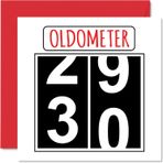 Stuff4 Erkekler ve kadınlar için 30. doğum günü için eğlenceli kartlar – Oldometer – 30. doğum günü tebrik kartı, baba, anne, oğul, kız, erkek kardeş, kız kardeş, 145 mm tebrik kartları