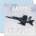 Stuff4 Erkekler ve kadınlar için doğum günü kartları – Fighter Jet Uçak – Anne, baba, erkek kardeş, kız kardeş, oğul, kızınız, büyükbaba, 145 mm x 145 mm, 30. yaş günü için tebrik kartları