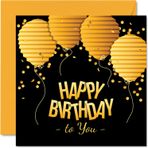 Stuff4 Erkekler ve kadınlar için eğlenceli balon doğum günü kartları – To You – To You – Anne, baba, erkek kardeş, kız kardeş, oğul, kız, teyze, amca, büyük baba için doğum günü kartı, 145 mm x 145 mm