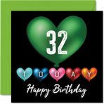Stuff4 Erkekler ve kadınlar için eğlenceli doğum günü kartları, kalp balonlar, baba, anne, oğul, kız, erkek kardeş, amca, teyze, kuzen için Happy Birthday kartı, 145 mm x 145 mm tebrik kartları