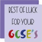 Stuff4 GCSES için şans kartları – Best of Luck for GCSES – You This Cards, Good Luck Gifts Exam School Card GCSE Uni, 145 mm x 145 mm Good Luck Charm tebrik kartları, öğrenciler, arkadaşlar, aile sınavları için