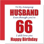 Stuff4 Kocanız için 66. doğum günü için komik doğum günü kartı – 66 I Still Love You – Eşiniz için mutlu kart 66 Sixty-Sixth Hubby Banter Hediyeler 145 mm x 145 mm şaka mizah tebrik kartları