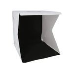 Stumbanng 20 x 20 CM Profesyonel Stüdyo Led Işıklı Çift Sıra Ürün Fotoğraf Çekim Çadırı