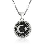 Stumbanng 925 Ayar Gümüş Ay Yıldız Gümüş Kolye