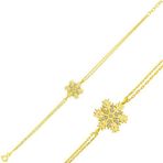 Stumbanng 925 Ayar Gümüş Gold Kar Tanesi Bileklik