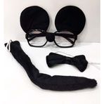 Stumbanng Parti Malzemeleri Mickey Mouse Gözlüğü Papyonu Kuyruğu Seti