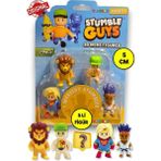 Stumble Guys Seri 1 - 3D Mini 1 I Sürpriz Olan 5 Li Figür Seti - Super Gal Leonidas - Standart