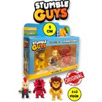 Stumble Guys Seri 1 - 3D Mini 3 Lu Figur Seti - 3 Adet Leonidas Punk Dude Ruby Cupid - 5 Cm