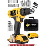 Sturdy 52VF 5mah Lityum Çift Akülü Vidalama New Technology Darbeli Şarjlı Matkap Seti 27 Parçalı