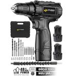 Sturdy Black Seri 58 V 10 Ah Lion Çift Akülü Metal Şanzuman Akülü Vidalama Matkap