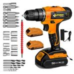 Sturdy Power PR Vol 2 Seri 52V 6AH Lion Sarı Çift Akülü Turbo Şarjlı 27 Parça Uç Setli Vidalama Matkabı