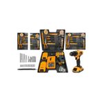 Sturdy Power Tools 32 Watt 5.0 Amper Çift Akülü 39 Parça Tamir Seti Şarjlı Vidalama Matkap