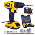 Sturdy Power Tools 46 Volt 5.0 Amper Çift Akülü 24 Parça Uç Setli Şarjlı Vidalama Matkap
