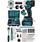 Sturdy Screwer 128 Vf 12 Ah 2 In 1 Kömürsüz Motor Darbeli Somun Sıkma + Akülü Vidalama 30 Parça Set