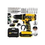 Sturdy Torks 58 V 10 Ah Çelik Şanzuman Çift Akülü Darbeli Şarjlı Matkap Vidalama 24 Parça Usta Setli
