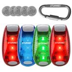 Sturme LED Safety-Light 4 adet + 5 ücretsiz Bonus pil Clip Strobe Running lambalar için runner, bisiklet, köpek, yürüyüşler, jogging yansıtıcı Gear, bisiklet sürmek için en iyi aksesuarı