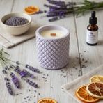 Stworkshop Lavanta Kokulu, Hediyelik Bohem Dekoratif Beton El Yapımı Vegan Soya Wax Mum (250 Gr) 💜 - 1 Adet