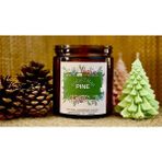 Stworkshop Yılbaşı Özel Merry Christmas Pine: Özel Tasarım Çam Kokulu Büyük 340GR Mum, Ithal Amer Kavanoz, Özel Yılbaşı Paketi Ile. - 1 Adet