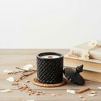 Stworkshop Yoğun Sandal Ağacı Kokulu, Hediyelik Bohem Dekoratif Beton El Yapımı Vegan Soya Wax Mum (250 Gr) - 1 Adet