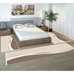 Sty Home Kahverengi Dijital Baskılı 3 'Lü Yatak Odası Halısı Yolluk Takımı 80X150 2 Adet 80X300 1 Adet 13