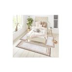 Sty Home Krem Dijital Baskılı 3 'Lü Yatak Odası Halısı Yolluk Takımı 80X150 2 Adet 80X300 1 Adet
