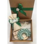 Style Baby Amazing Hoşgeldin Bebek, Ünisex Bebek Önlük Çorap Diş Kaşıyıcı Lavanta Kesesi Hediye Seti